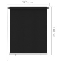 Miniatyr av produktbild för Rullgardin utomhus 120x140 cm svart