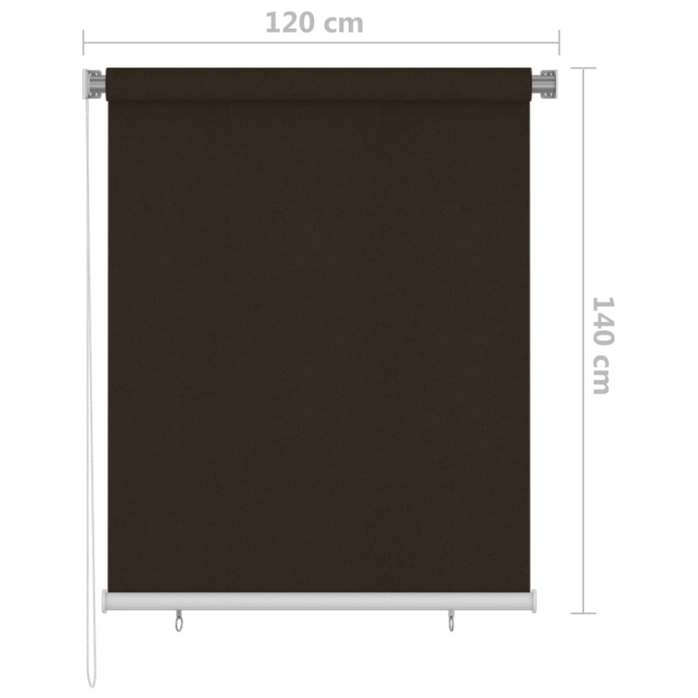 Produktbild för Rullgardin utomhus 125 (B) x 140 (H) cm brun