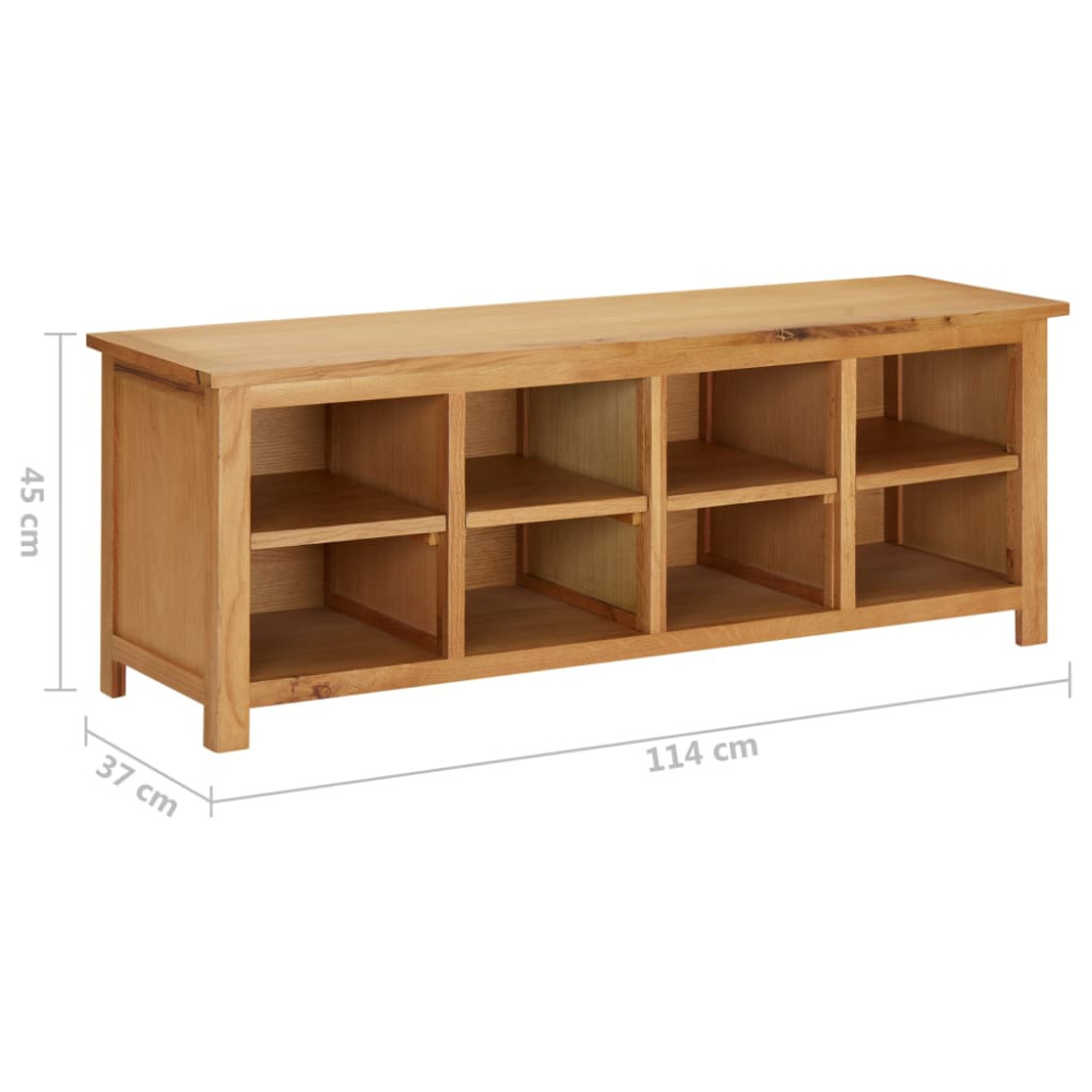 Produktbild för Skohylla 114x37x45 cm massiv ek