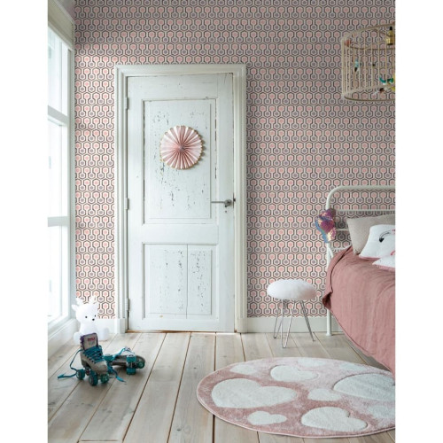 Noordwand Noordwand Tapet Good Vibes Hexagon Pattern rosa och lila