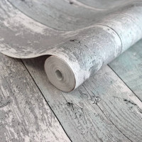 Miniatyr av produktbild för Tophic Tapet Wooden Planks grå och blå
