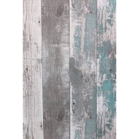 Produktbild för Tophic Tapet Wooden Planks mörkgrå och blå