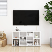 Produktbild för Skobänk vit 103x30x55 cm konstruerat trä