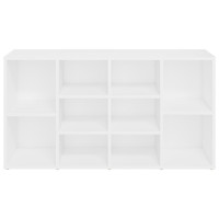 Produktbild för Skobänk vit 103x30x55 cm konstruerat trä