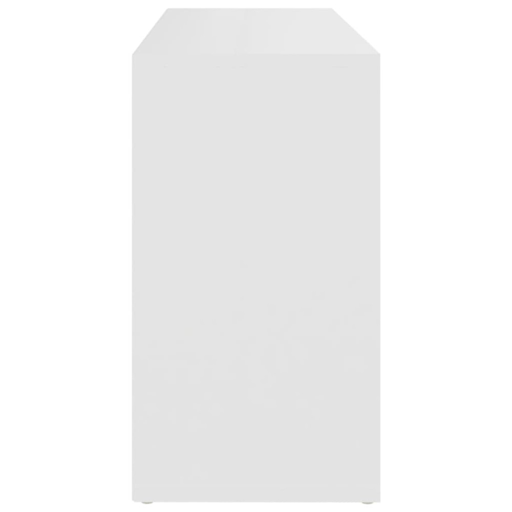 Produktbild för Skobänk vit 103x30x55 cm konstruerat trä