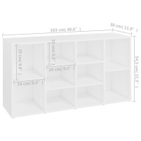 Produktbild för Skobänk vit 103x30x55 cm konstruerat trä