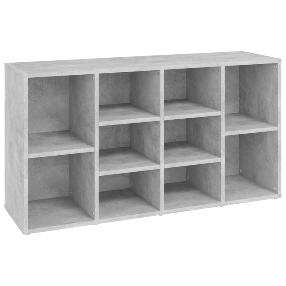 Produktbild för Skobänk betonggrå 103x30x55 cm konstruerat trä