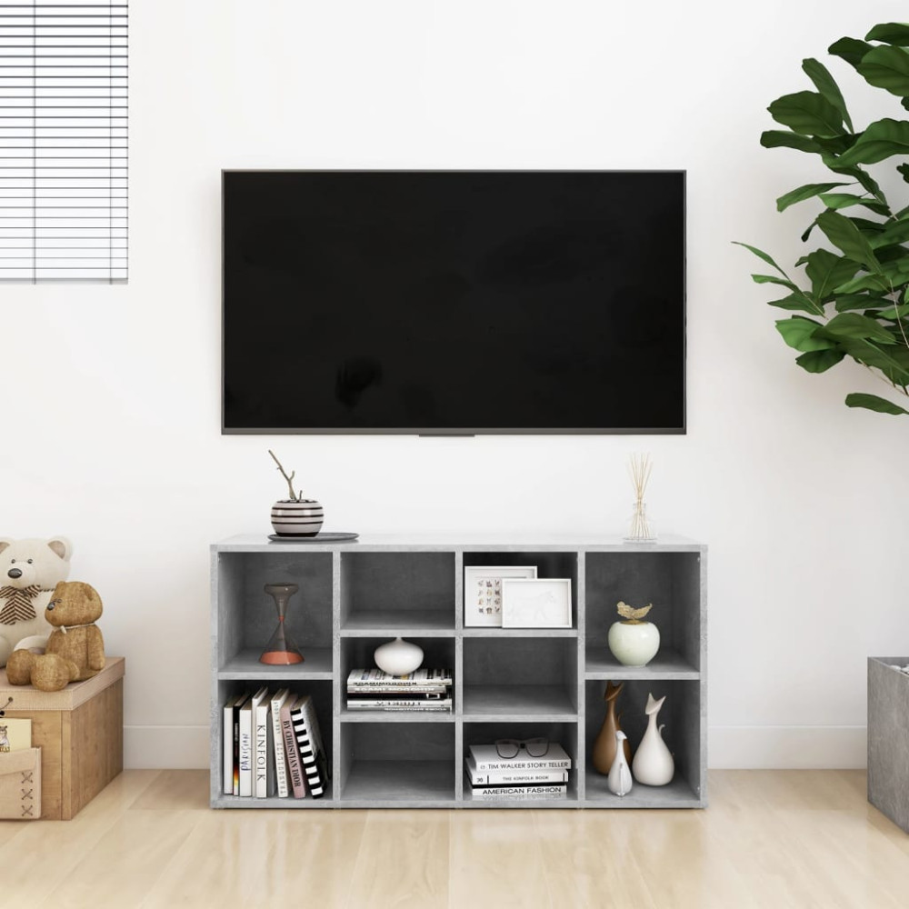 Produktbild för Skobänk betonggrå 103x30x55 cm konstruerat trä