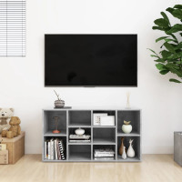 Produktbild för Skobänk betonggrå 103x30x55 cm konstruerat trä