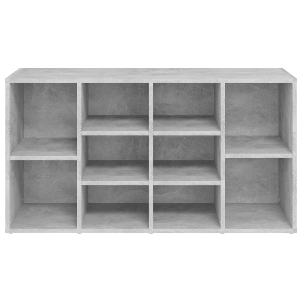 Produktbild för Skobänk betonggrå 103x30x55 cm konstruerat trä