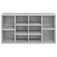 Produktbild för Skobänk betonggrå 103x30x55 cm konstruerat trä