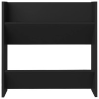 Produktbild för Väggmonterade skoställ 4 st svart 60x18x60 cm konstruerat trä