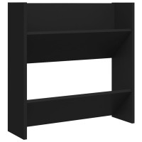 Produktbild för Väggmonterade skoställ 4 st svart 60x18x60 cm konstruerat trä