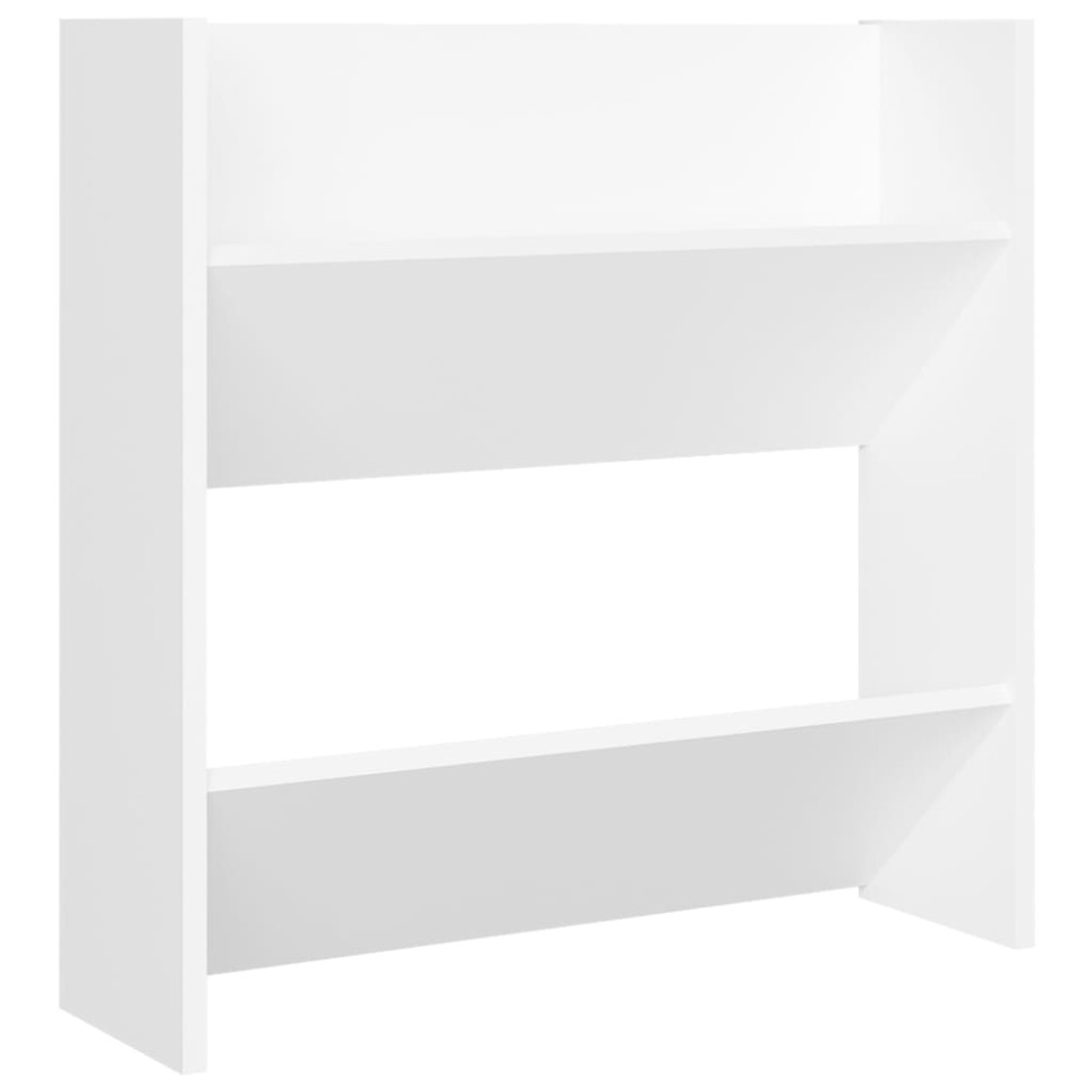 Produktbild för Väggmonterade skoställ 4 st vit 60x18x60 cm konstruerat trä