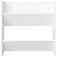 Produktbild för Väggmonterade skoställ 4 st vit 60x18x60 cm konstruerat trä