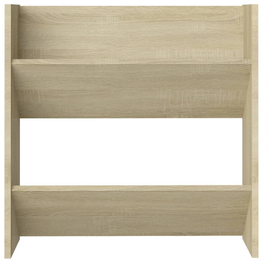 Produktbild för Väggmonterat skoställ 2 st sonoma-ek 60x18x60cm konstruerat trä