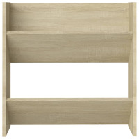 Produktbild för Väggmonterat skoställ 2 st sonoma-ek 60x18x60cm konstruerat trä