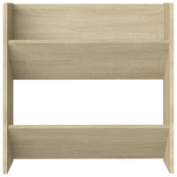 Produktbild för Väggmonterat skoställ 4 st sonoma-ek 60x18x60cm konstruerat trä