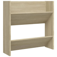 Produktbild för Väggmonterat skoställ 4 st sonoma-ek 60x18x60cm konstruerat trä