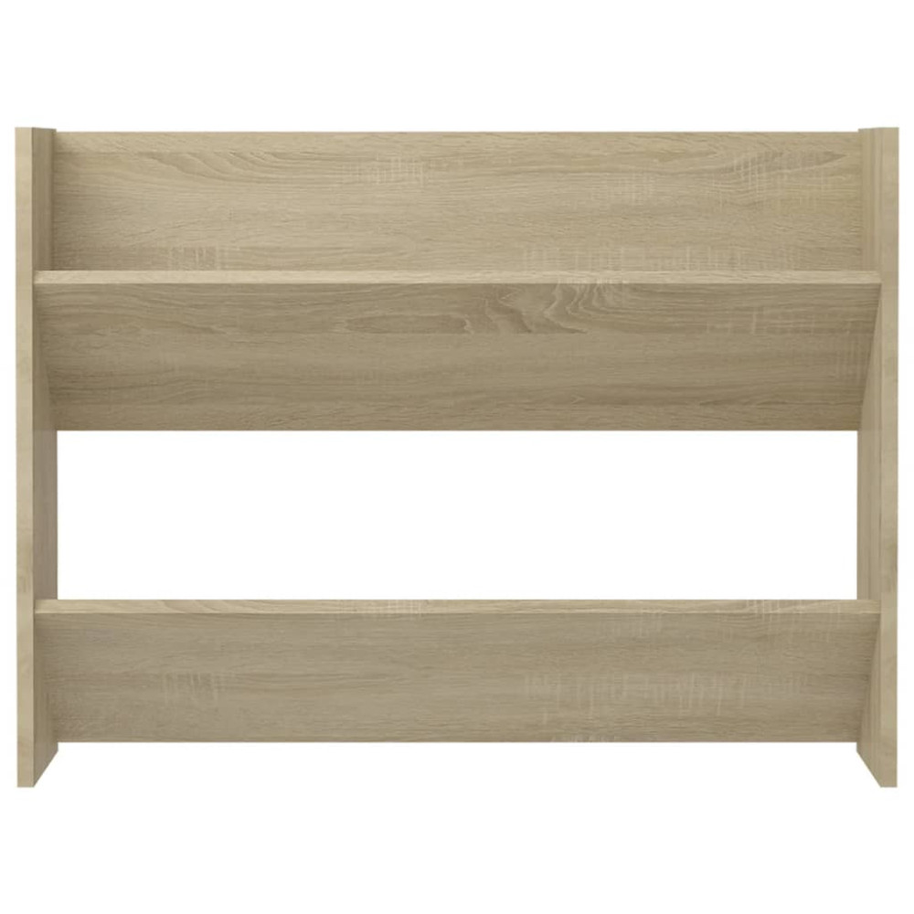 Produktbild för Väggmonterat skoställ 2 st sonoma-ek 80x18x60cm konstruerat trä