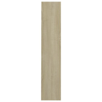 Produktbild för Väggmonterat skoställ sonoma-ek 80x18x90 cm konstruerat trä
