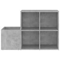 Produktbild för Skoskåp betonggrå 105x35,5x70 cm konstruerat trä