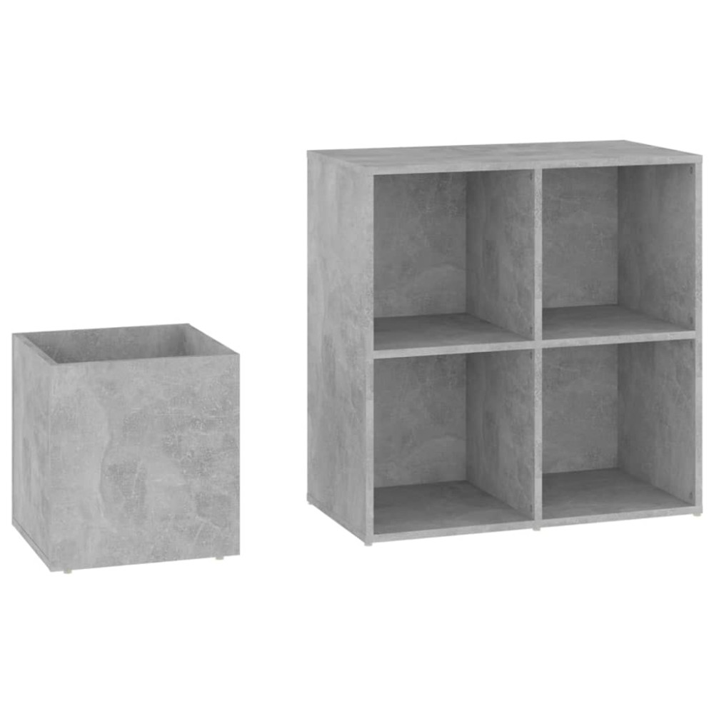 Produktbild för Skoskåp betonggrå 105x35,5x70 cm konstruerat trä