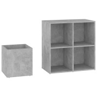 Produktbild för Skoskåp betonggrå 105x35,5x70 cm konstruerat trä