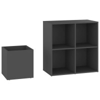 Produktbild för Skoskåp grå 105x35,5x70 cm konstruerat trä