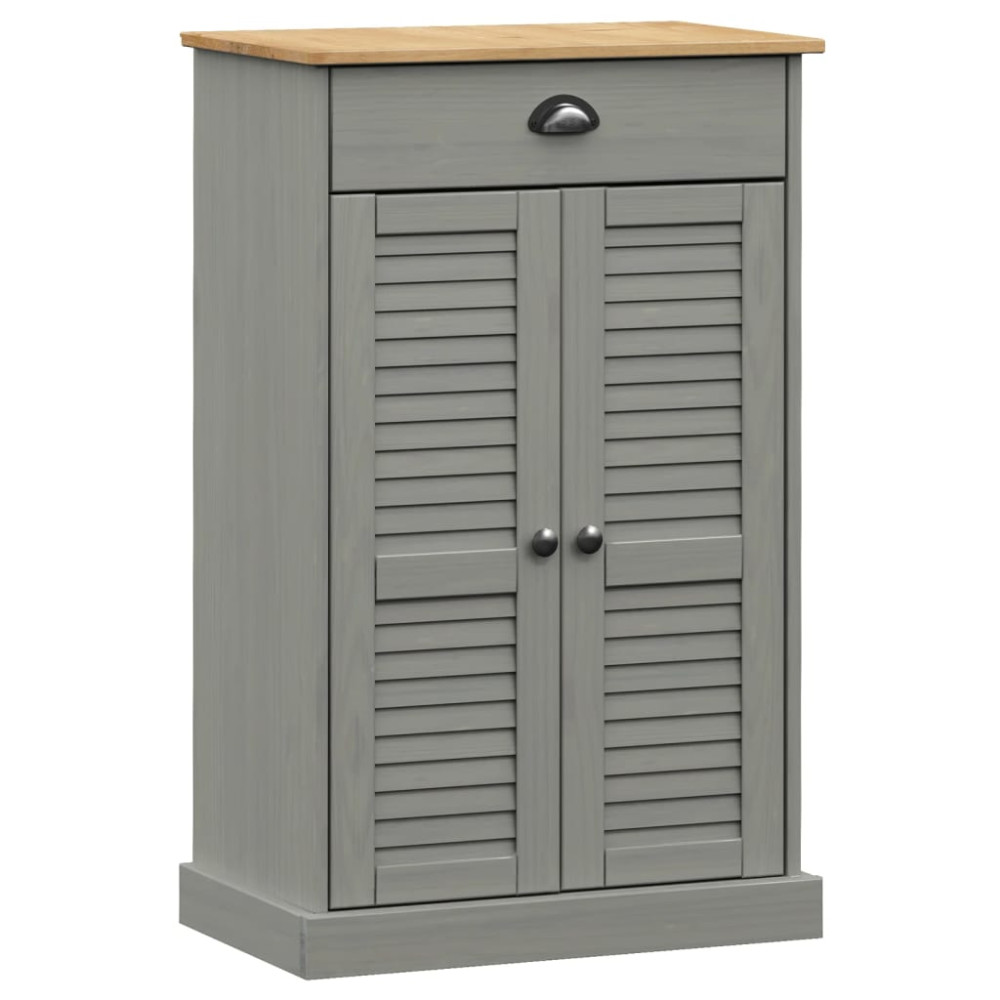 Produktbild för Skoskåp VIGO grå 60x35x96 cm massiv furu