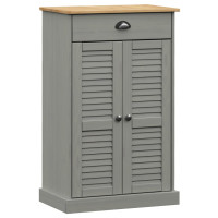 Produktbild för Skoskåp VIGO grå 60x35x96 cm massiv furu