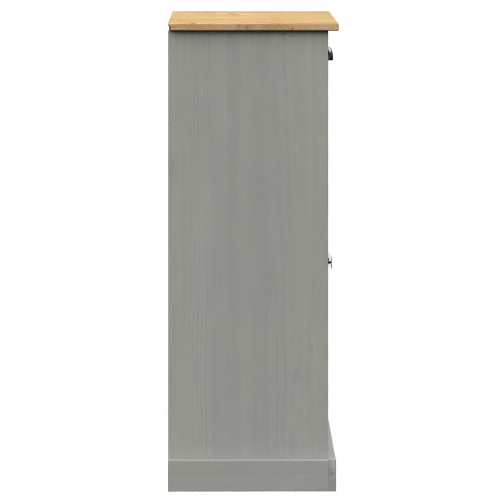 Produktbild för Skoskåp VIGO grå 60x35x96 cm massiv furu