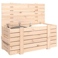 Produktbild för Förvaringslåda 91x40,5x42 cm massiv furu