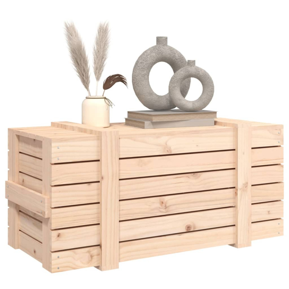 Produktbild för Förvaringslåda 91x40,5x42 cm massiv furu