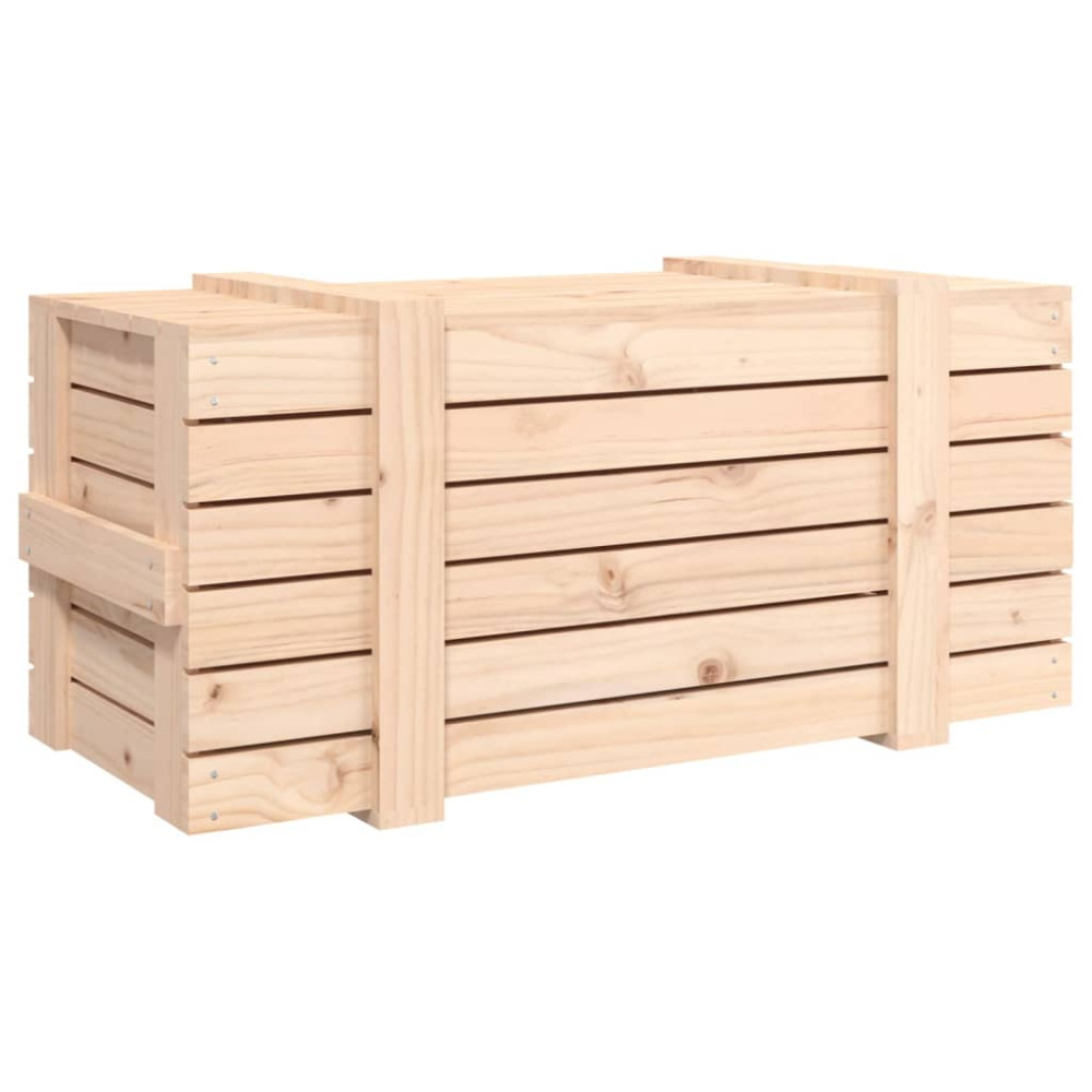 Produktbild för Förvaringslåda 91x40,5x42 cm massiv furu