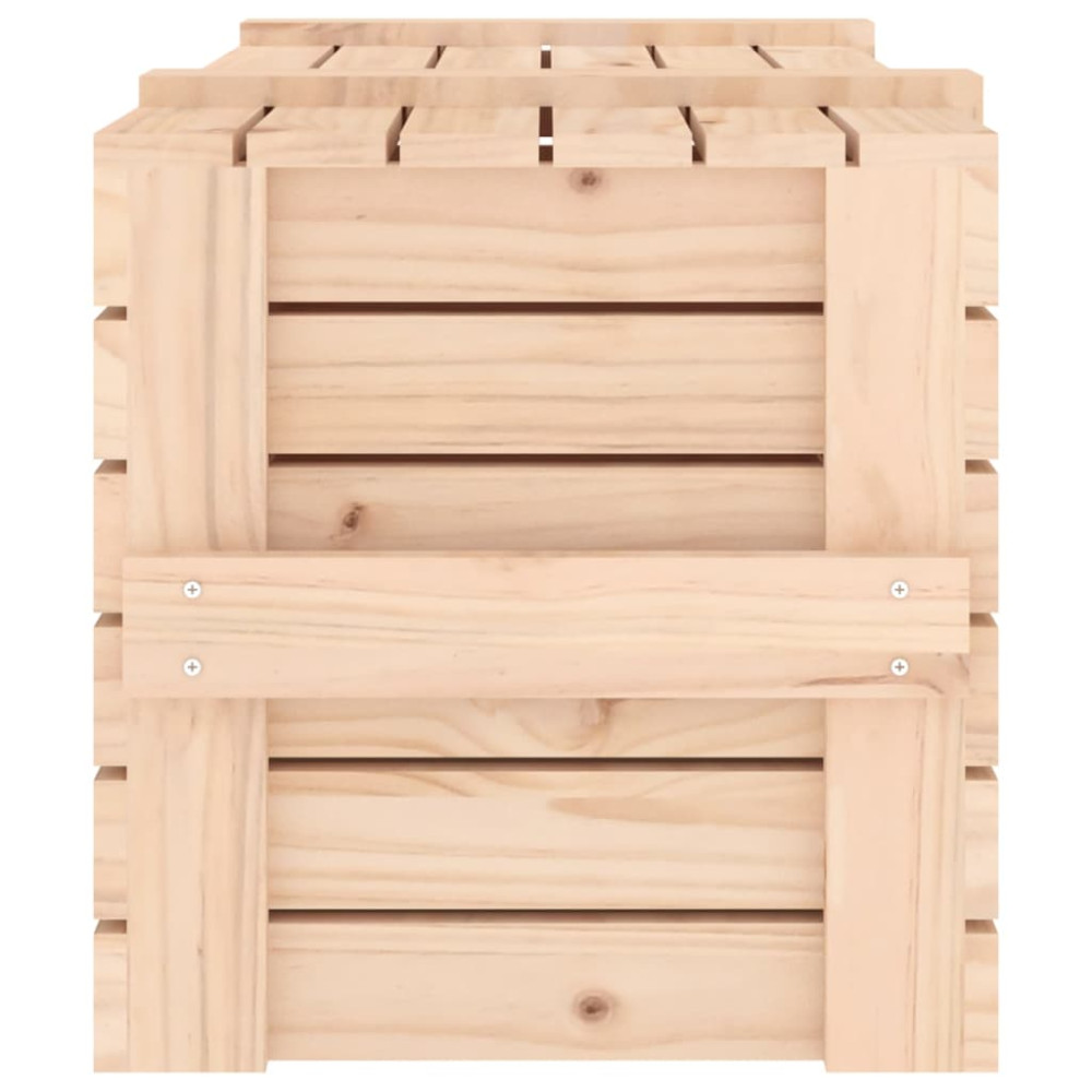 Produktbild för Förvaringslåda 91x40,5x42 cm massiv furu