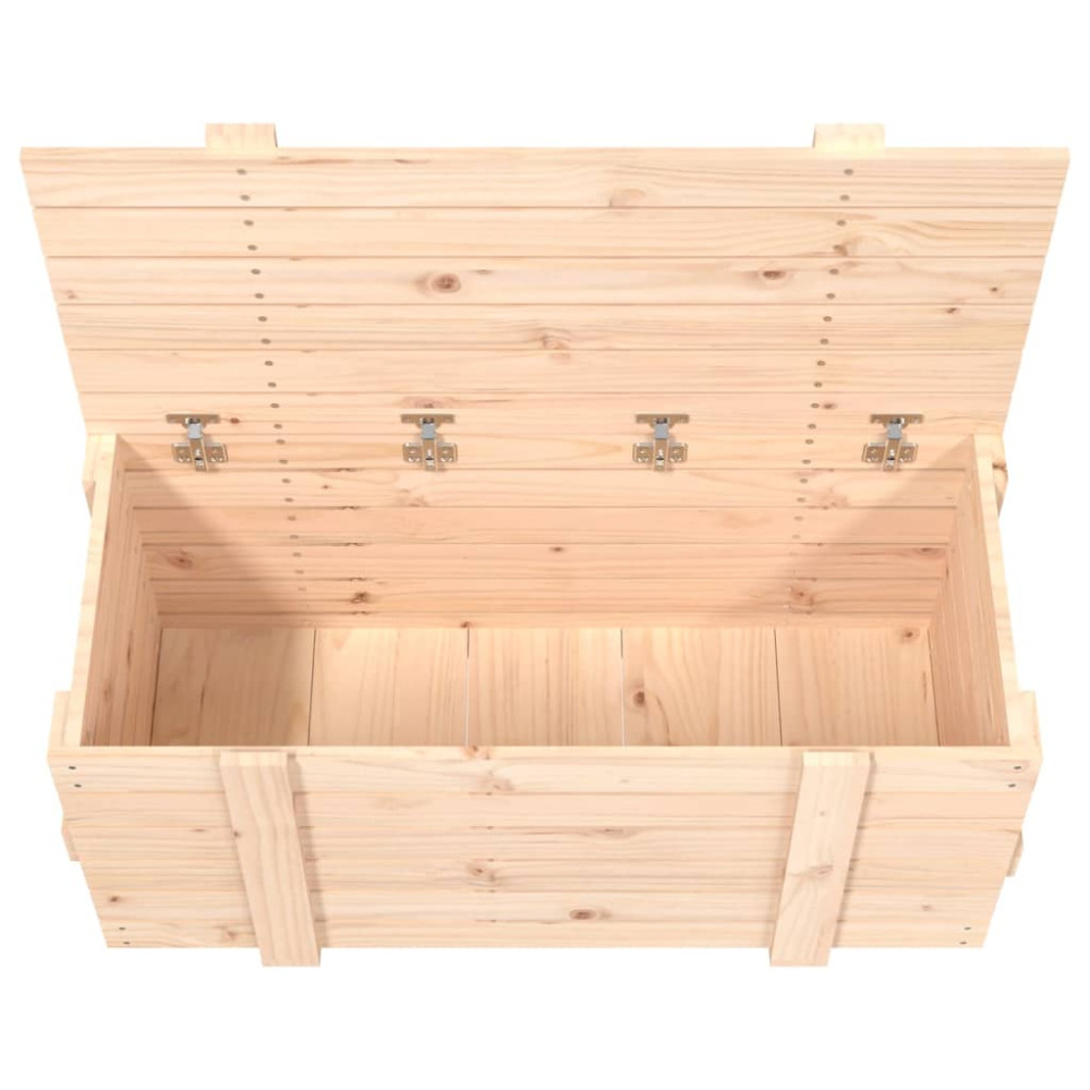 Produktbild för Förvaringslåda 91x40,5x42 cm massiv furu