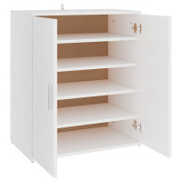 Produktbild för Skoskåp vit 60x35x70 cm konstruerat trä