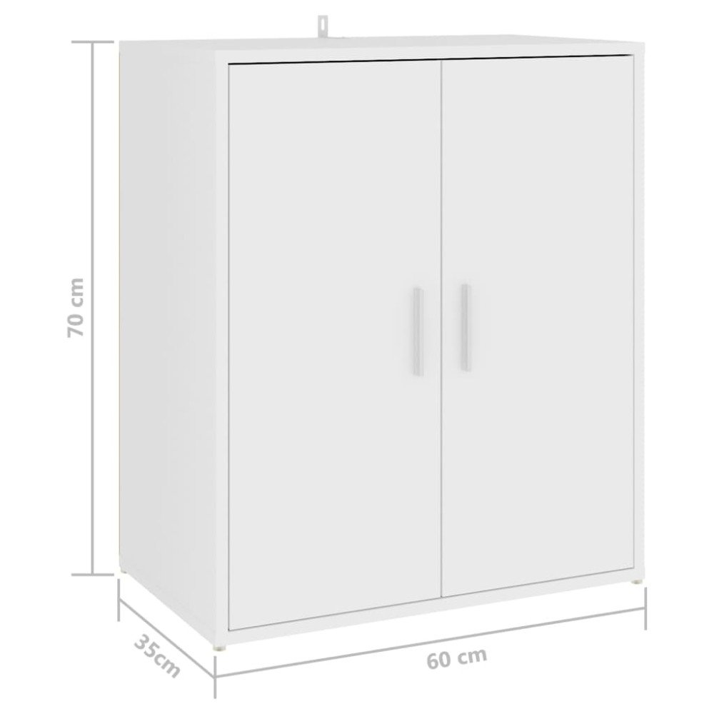 Produktbild för Skoskåp vit 60x35x70 cm konstruerat trä