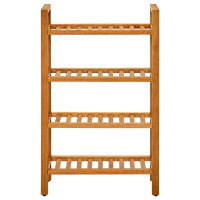 Produktbild för Skohylla med 4 hyllor 50x27x80 cm massiv ek