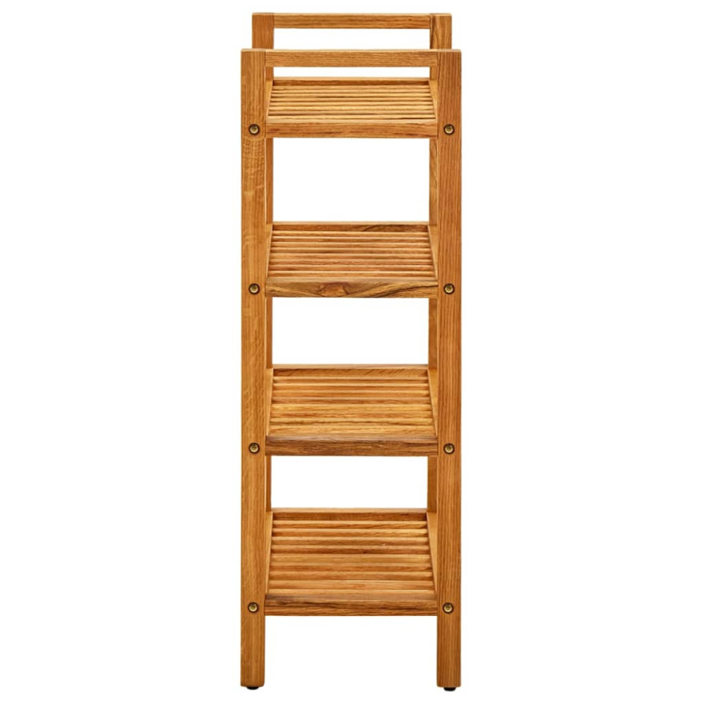 Produktbild för Skohylla med 4 hyllor 50x27x80 cm massiv ek