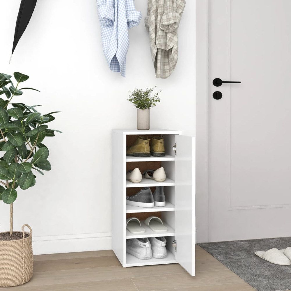 Produktbild för Skoskåp vit 32x35x70 cm konstruerat trä
