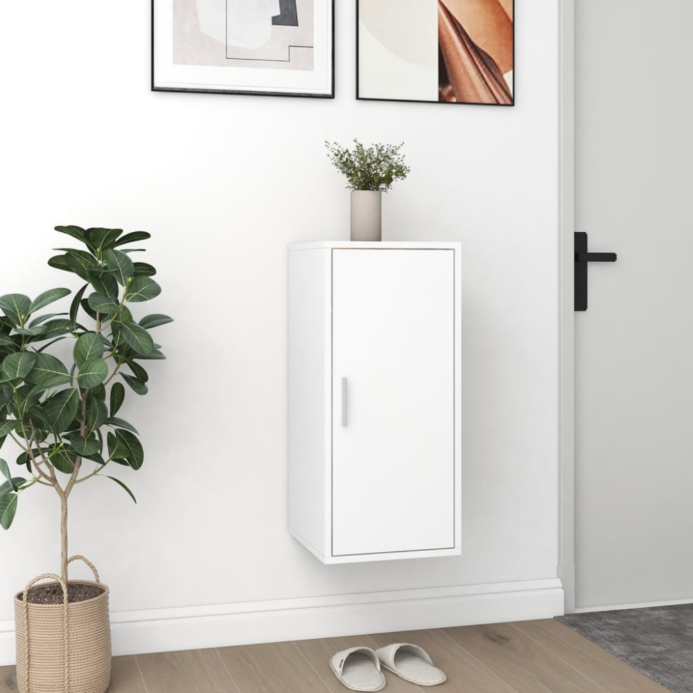 Produktbild för Skoskåp vit 32x35x70 cm konstruerat trä