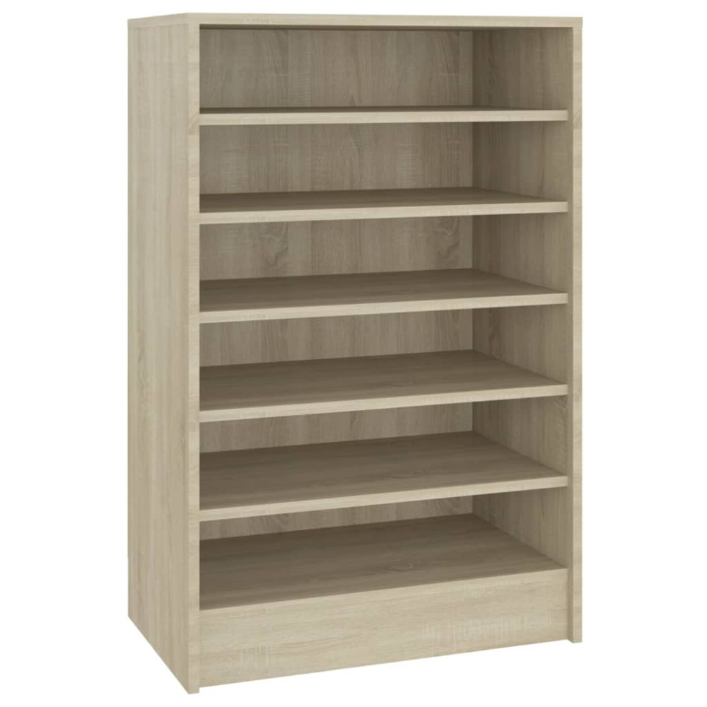 Produktbild för Skoskåp sonoma-ek 60x35x92 cm konstruerat trä