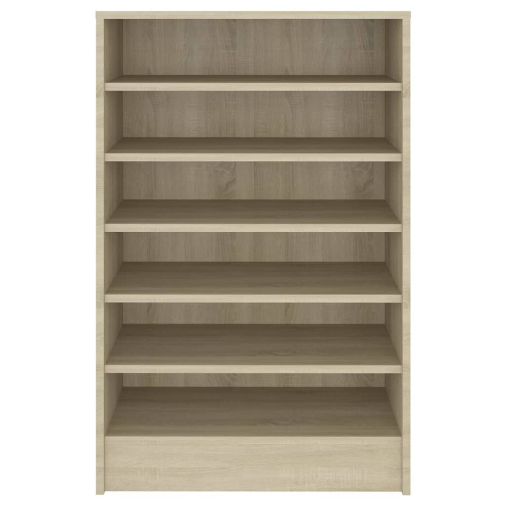 Produktbild för Skoskåp sonoma-ek 60x35x92 cm konstruerat trä