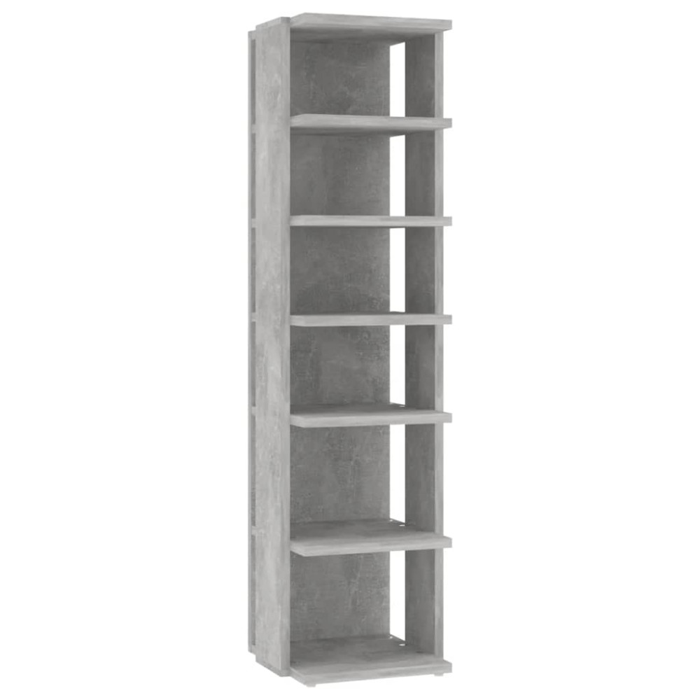 Produktbild för Skohyllor 2 st betonggrå 27,5x27x102 cm