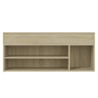 Produktbild för Skobänk sonoma-ek 105x30x45 cm konstruerat trä