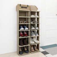 Produktbild för Skohyllor 2 st sonoma-ek 27,5x27x102 cm