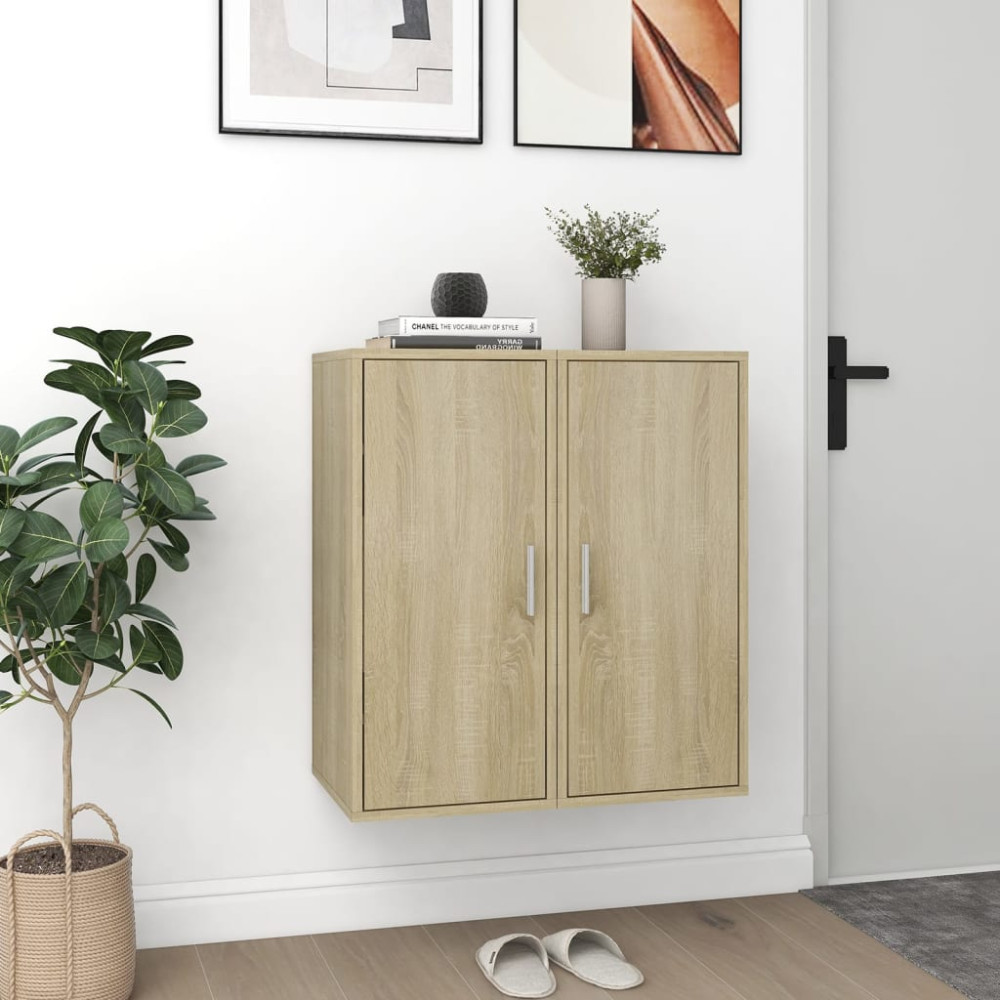 Produktbild för Skoskåp 2 st sonoma-ek 32x35x70 cm konstruerat trä