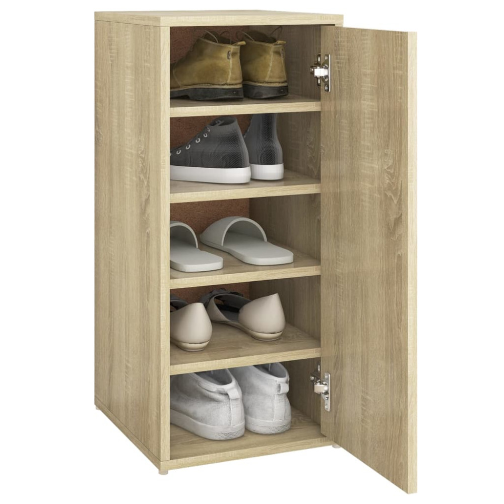 Produktbild för Skoskåp 2 st sonoma-ek 32x35x70 cm konstruerat trä